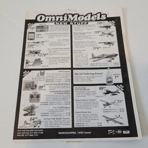 Vintage 1993 OmniModels Catalog Scale Model Airplanes Boats 16 Pages March/April